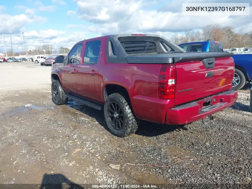 2007 Chevrolet Avalanche 1500 Lt VIN: 3GNFK12397G168797 Lot: 40806137