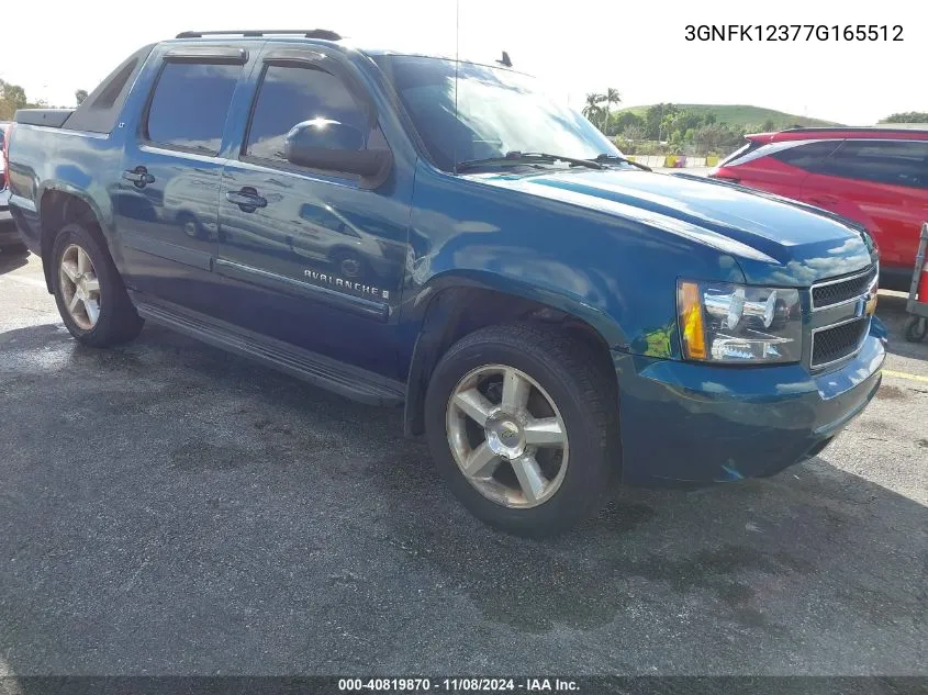 2007 Chevrolet Avalanche 1500 Ls/Lt/Ltz VIN: 3GNFK12377G165512 Lot: 40819870