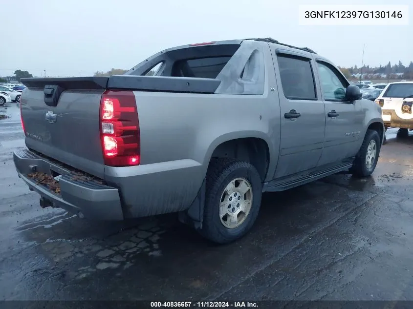 2007 Chevrolet Avalanche 1500 Ls/Lt/Ltz VIN: 3GNFK12397G130146 Lot: 40836657