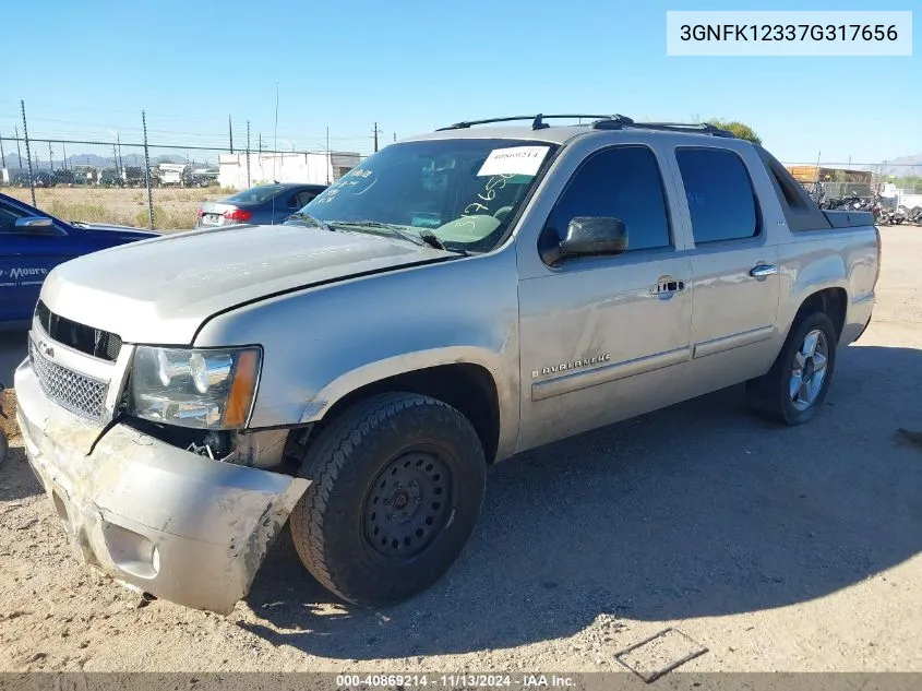 2007 Chevrolet Avalanche 1500 Ltz VIN: 3GNFK12337G317656 Lot: 40869214