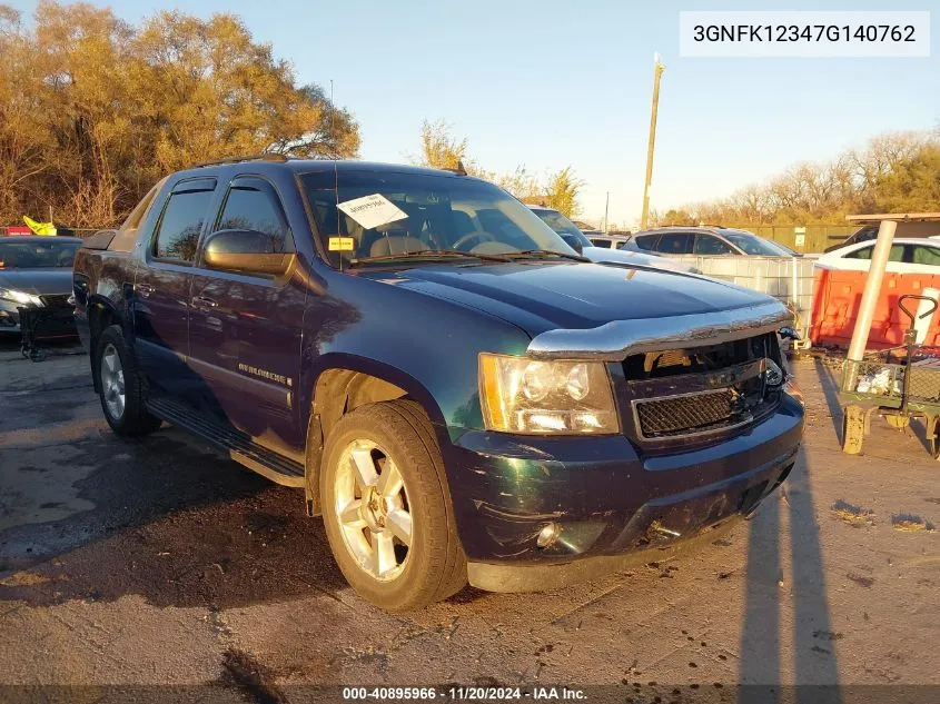 2007 Chevrolet Avalanche 1500 Ltz VIN: 3GNFK12347G140762 Lot: 40895966