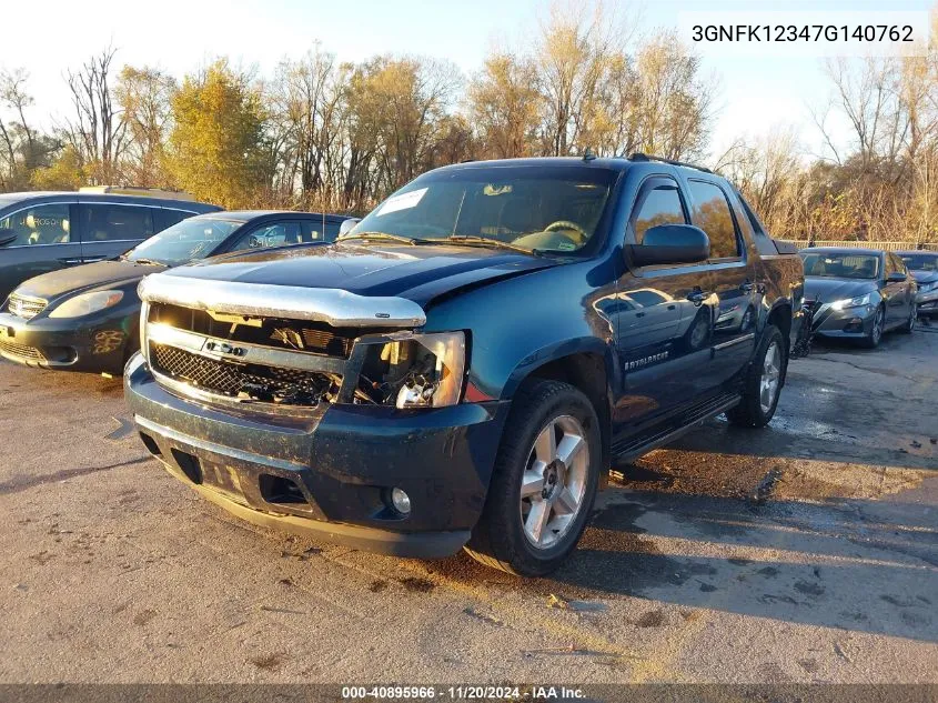 2007 Chevrolet Avalanche 1500 Ltz VIN: 3GNFK12347G140762 Lot: 40895966