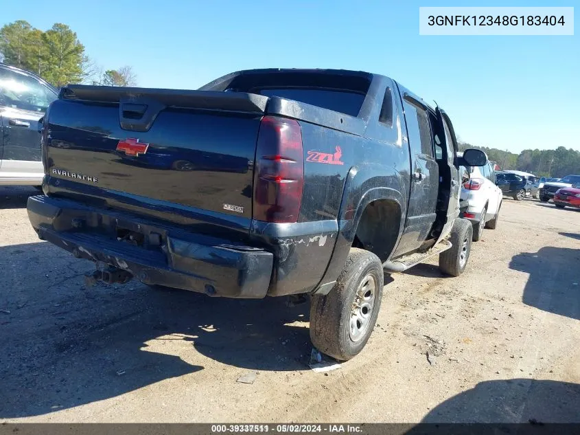 3GNFK12348G183404 2008 Chevrolet Avalanche 1500 Lt