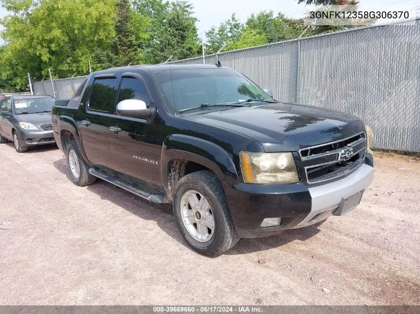 2008 Chevrolet Avalanche 1500 Lt VIN: 3GNFK12358G306370 Lot: 39669660