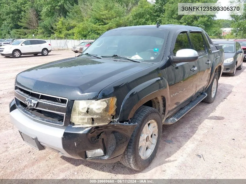 2008 Chevrolet Avalanche 1500 Lt VIN: 3GNFK12358G306370 Lot: 39669660