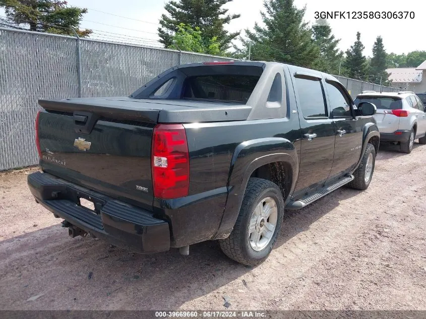 2008 Chevrolet Avalanche 1500 Lt VIN: 3GNFK12358G306370 Lot: 39669660