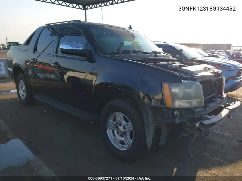 2008 Chevrolet Avalanche 1500 Ltz VIN: 3GNFK12318G134452 Lot: 39837271