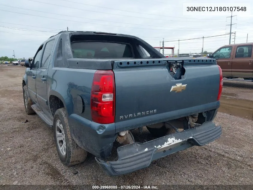 2008 Chevrolet Avalanche 1500 Lt VIN: 3GNEC12J18G107548 Lot: 39968085