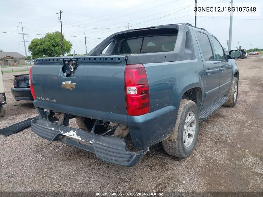 2008 Chevrolet Avalanche 1500 Lt VIN: 3GNEC12J18G107548 Lot: 39968085