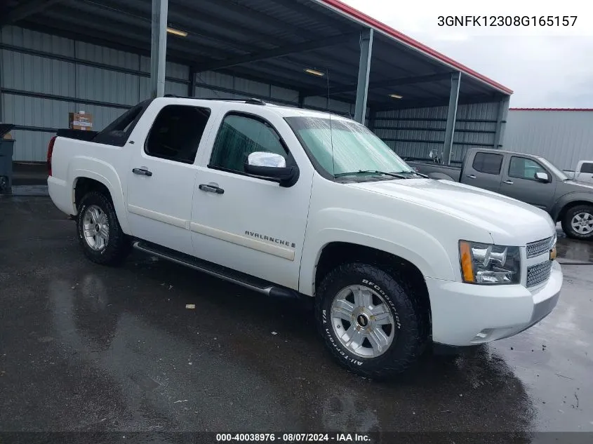 2008 Chevrolet Avalanche 1500 Lt VIN: 3GNFK12308G165157 Lot: 40038976