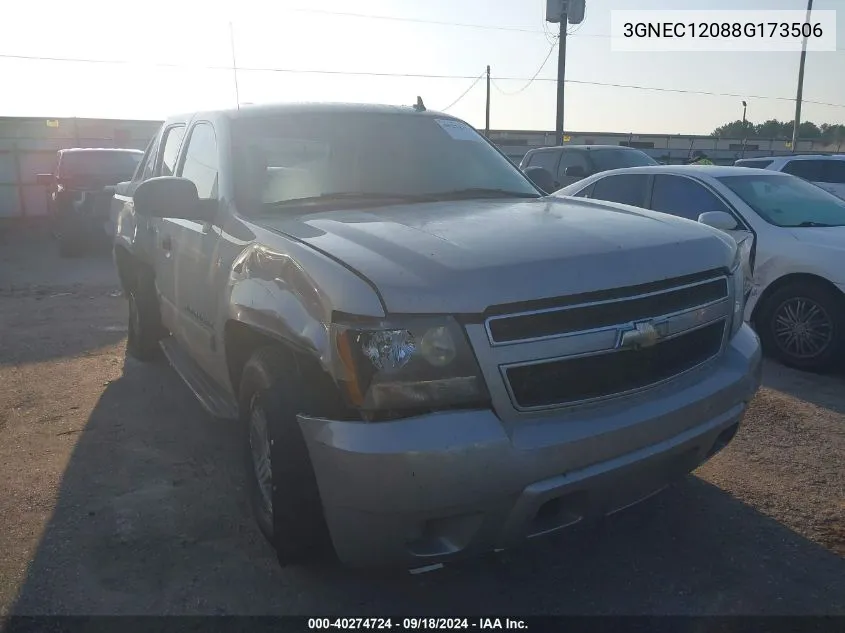 2008 Chevrolet Avalanche 1500 Ls/Lt/Ltz VIN: 3GNEC12088G173506 Lot: 40274724