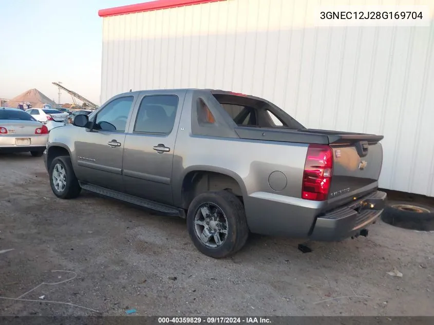 3GNEC12J28G169704 2008 Chevrolet Avalanche 1500 Lt