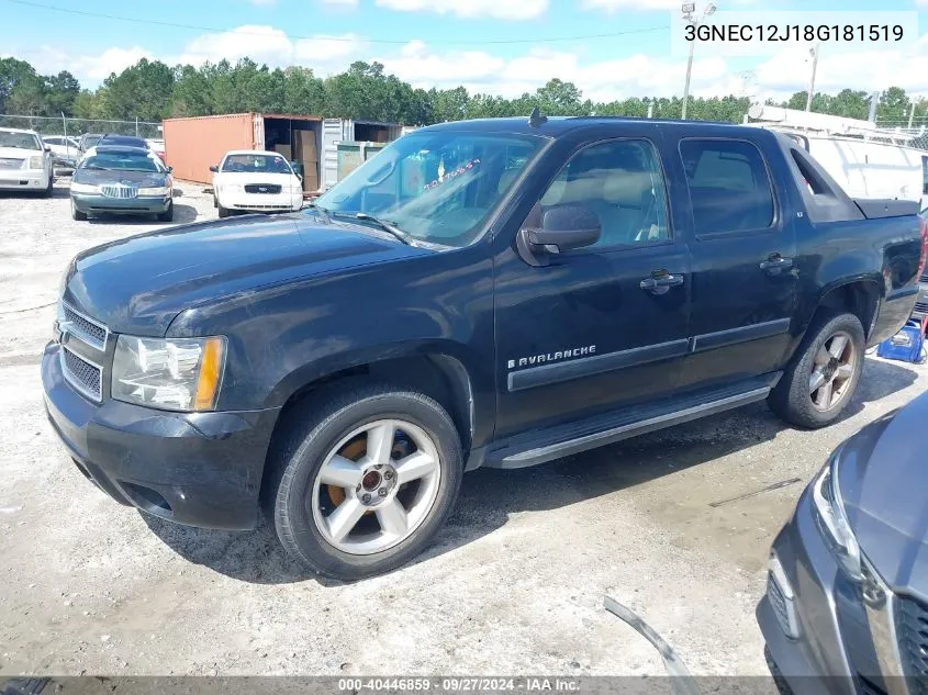 3GNEC12J18G181519 2008 Chevrolet Avalanche 1500 Lt