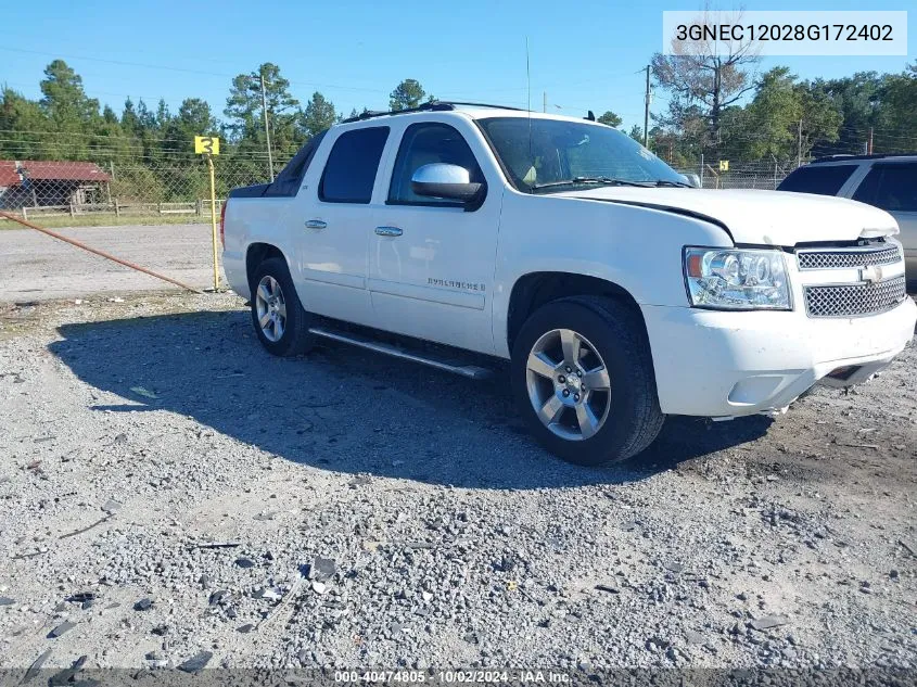 2008 Chevrolet Avalanche 1500 Ltz VIN: 3GNEC12028G172402 Lot: 40474805