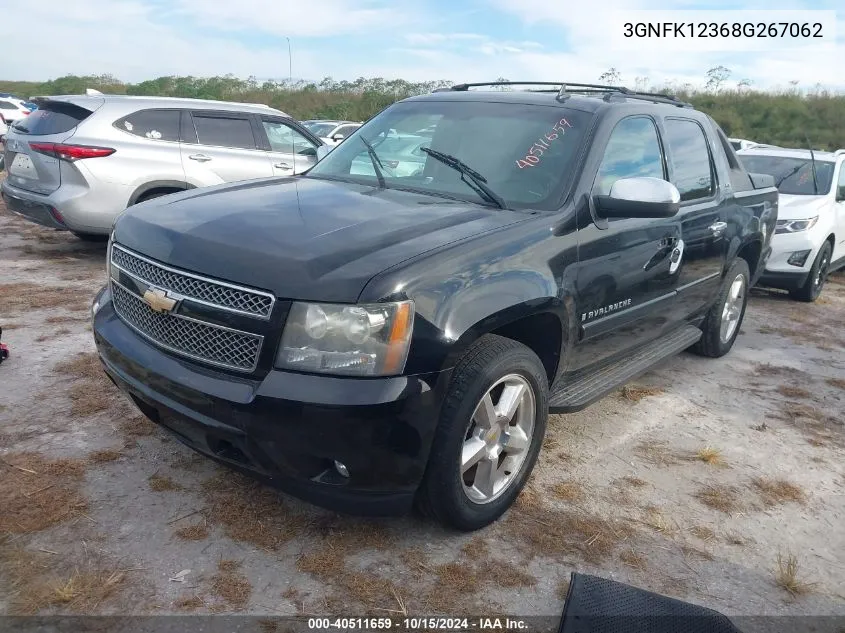 2008 Chevrolet Avalanche 1500 Ltz VIN: 3GNFK12368G267062 Lot: 40511659