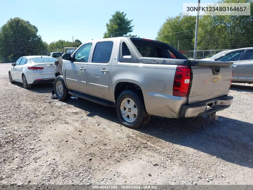 2008 Chevrolet Avalanche 1500 Lt VIN: 3GNFK12348G164657 Lot: 40537565