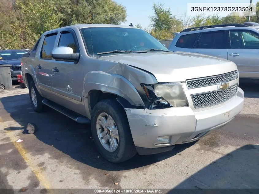 2008 Chevrolet Avalanche 1500 Lt VIN: 3GNFK12378G233504 Lot: 40568124