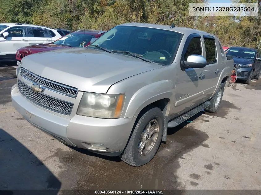 2008 Chevrolet Avalanche 1500 Lt VIN: 3GNFK12378G233504 Lot: 40568124