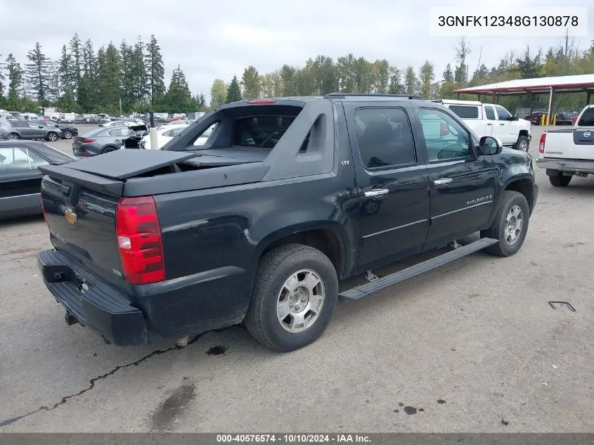 2008 Chevrolet Avalanche 1500 Ltz VIN: 3GNFK12348G130878 Lot: 40576574