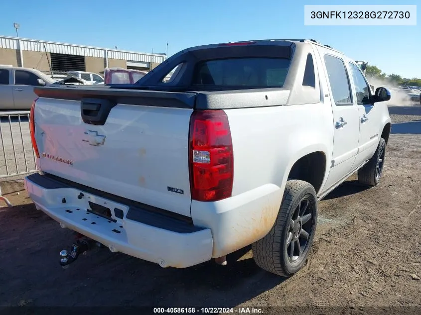 2008 Chevrolet Avalanche 1500 Ls/Lt/Ltz VIN: 3GNFK12328G272730 Lot: 40586158