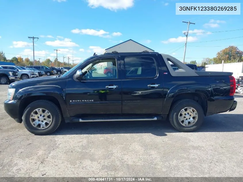 2008 Chevrolet Avalanche K1500 VIN: 3GNFK12338G269285 Lot: 40641731