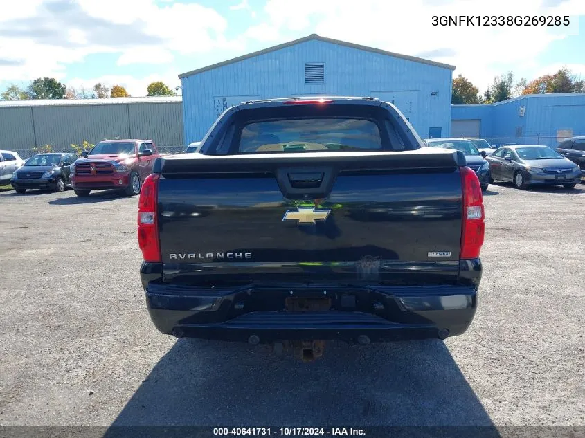 2008 Chevrolet Avalanche K1500 VIN: 3GNFK12338G269285 Lot: 40641731