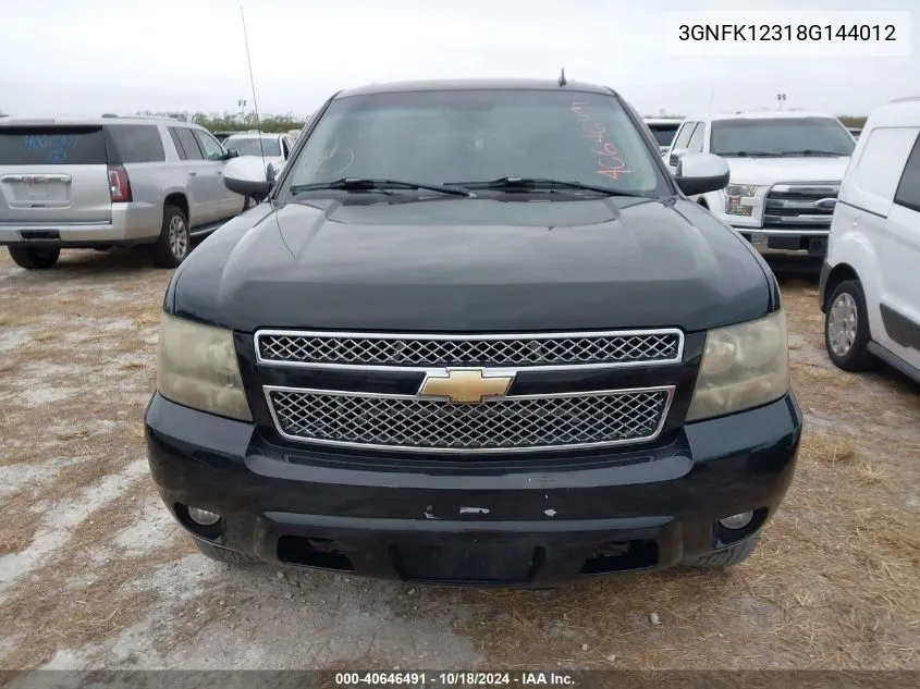 2008 Chevrolet Avalanche 1500 Ltz VIN: 3GNFK12318G144012 Lot: 40646491