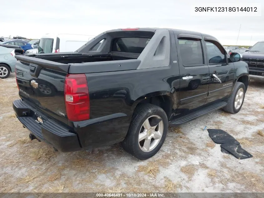 2008 Chevrolet Avalanche 1500 Ltz VIN: 3GNFK12318G144012 Lot: 40646491