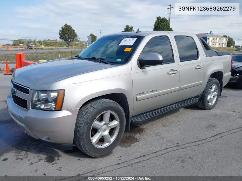 2008 Chevrolet Avalanche 1500 Lt VIN: 3GNFK12368G262279 Lot: 40653252