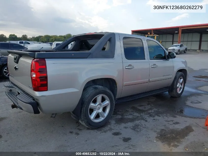 2008 Chevrolet Avalanche 1500 Lt VIN: 3GNFK12368G262279 Lot: 40653252