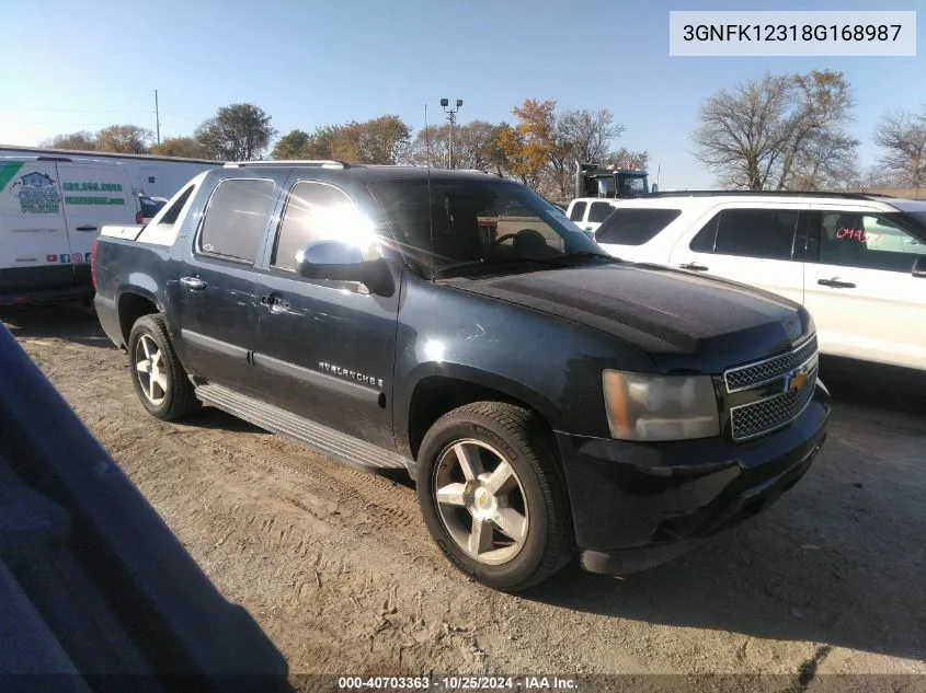 2008 Chevrolet Avalanche 1500 Ltz VIN: 3GNFK12318G168987 Lot: 40703363