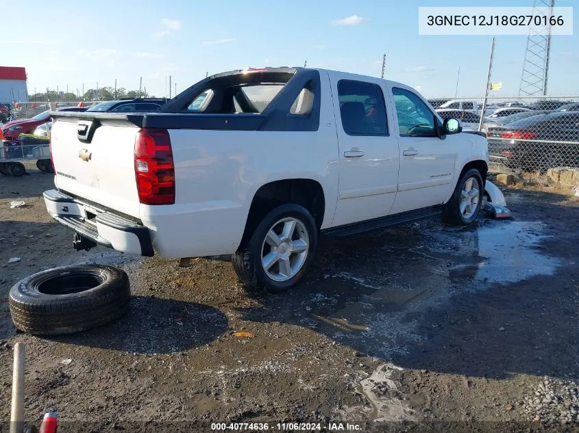 2008 Chevrolet Avalanche 1500 Lt VIN: 3GNEC12J18G270166 Lot: 40774636