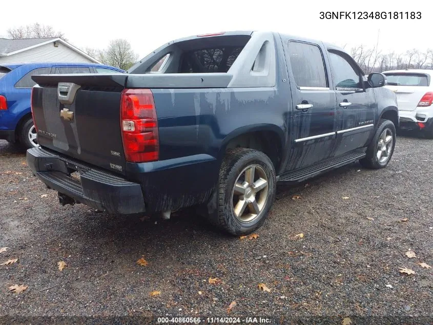 2008 Chevrolet Avalanche 1500 Lt VIN: 3GNFK12348G181183 Lot: 40860566