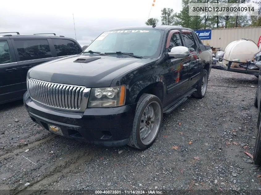 2008 Chevrolet Avalanche 1500 Ls VIN: 3GNEC12J78G240914 Lot: 40873501