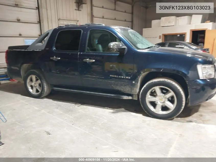 2008 Chevrolet Avalanche 1500 Ltz VIN: 3GNFK123X8G103023 Lot: 40909108