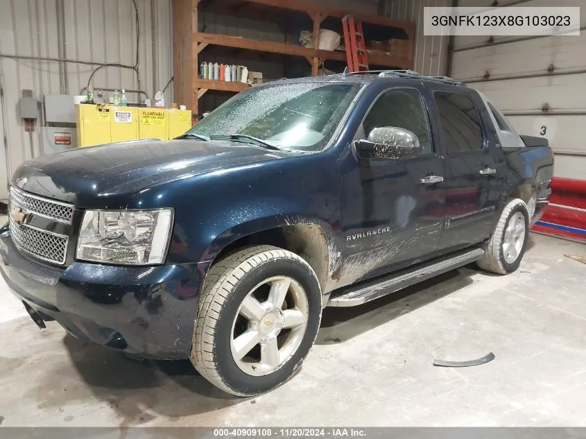 2008 Chevrolet Avalanche 1500 Ltz VIN: 3GNFK123X8G103023 Lot: 40909108