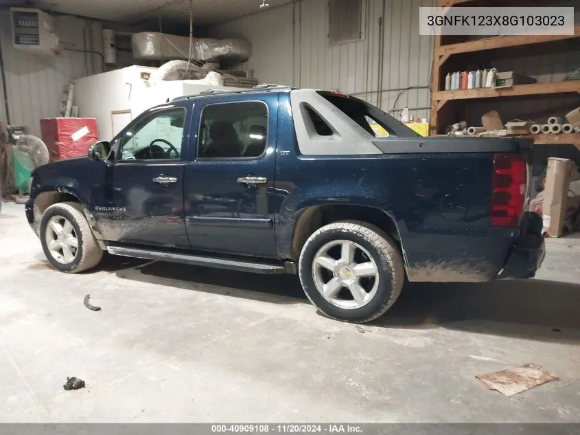 2008 Chevrolet Avalanche 1500 Ltz VIN: 3GNFK123X8G103023 Lot: 40909108