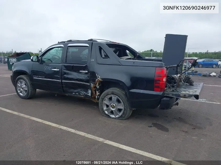 2009 Chevrolet Avalanche VIN: 3GNFK12069G246977 Lot: 12075681