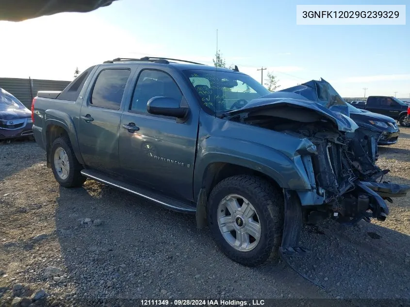 2009 Chevrolet Avalanche VIN: 3GNFK12029G239329 Lot: 12111349