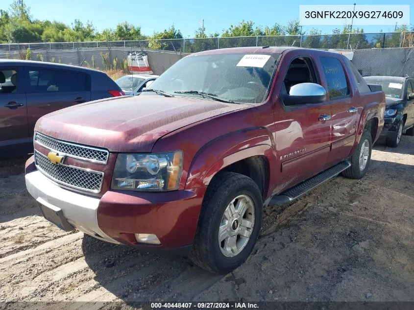 3GNFK220X9G274609 2009 Chevrolet Avalanche 1500 Lt2