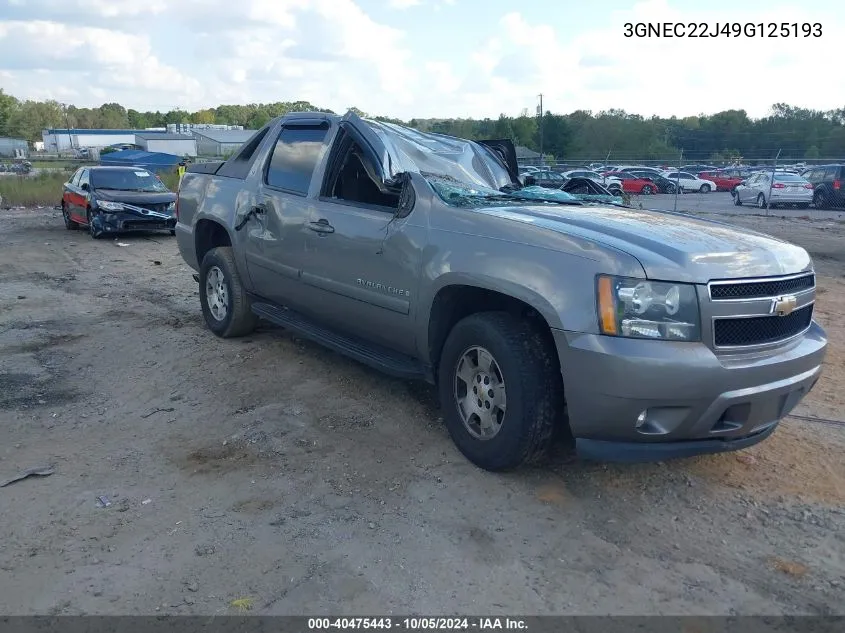 3GNEC22J49G125193 2009 Chevrolet Avalanche 1500 Lt1