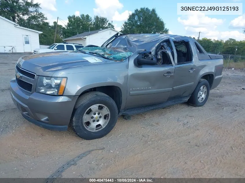 3GNEC22J49G125193 2009 Chevrolet Avalanche 1500 Lt1