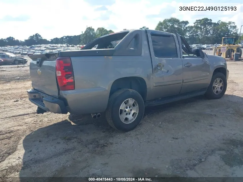 3GNEC22J49G125193 2009 Chevrolet Avalanche 1500 Lt1