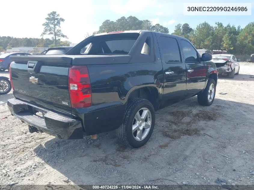 2009 Chevrolet Avalanche 1500 Lt2 VIN: 3GNEC22099G246986 Lot: 40724225