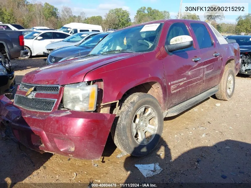 2009 Chevrolet Avalanche K1500 Ls VIN: 3GNFK12069G215292 Lot: 40804475