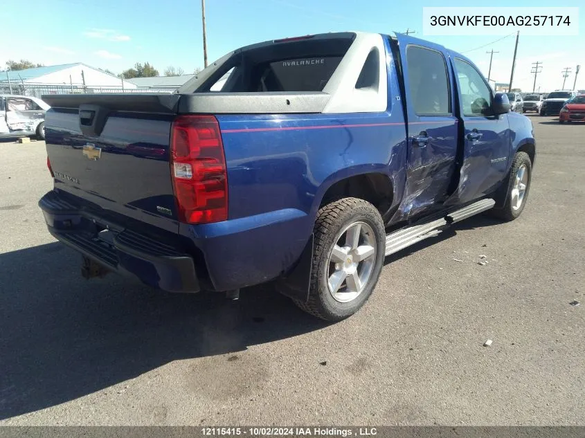 3GNVKFE00AG257174 2010 Chevrolet Avalanche