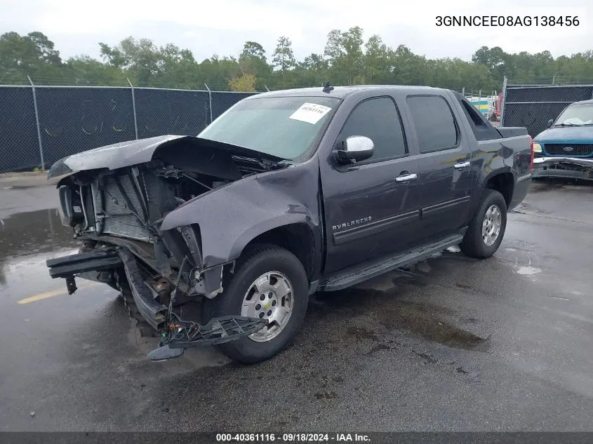 2010 Chevrolet Avalanche 1500 Ls VIN: 3GNNCEE08AG138456 Lot: 40361116