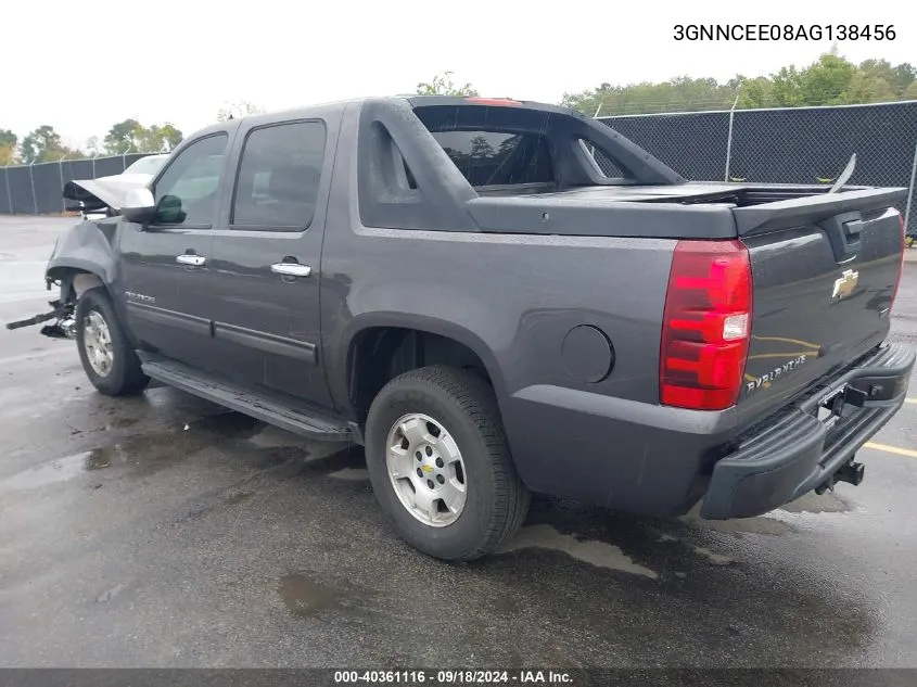 2010 Chevrolet Avalanche 1500 Ls VIN: 3GNNCEE08AG138456 Lot: 40361116