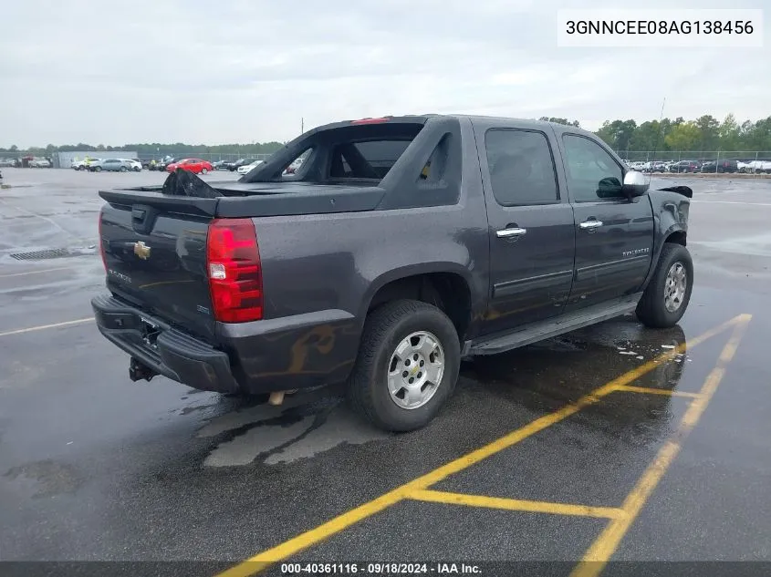 2010 Chevrolet Avalanche 1500 Ls VIN: 3GNNCEE08AG138456 Lot: 40361116