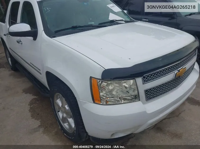 3GNVKGE04AG265218 2010 Chevrolet Avalanche 1500 Ltz